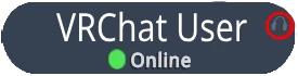 Screenshot of a VRChat user's nameplate, the screenshot points out the earmuff icon on the top right of the nameplate.