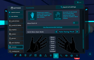Handtracking controls vrcmenu.webp