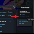Logging into the VRChat Wiki with your VRChat account, on a desktop web browser.