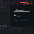 Logging into the VRChat Wiki with your VRChat account, on a smartdevice web browser.