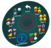 Página de emojis del menú de acción