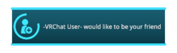 Notification of user receiving a friend request