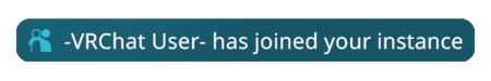 Notification of user joining an instance