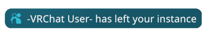 Notification of user leaving an instance