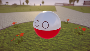 Polandball - a character from Countryballs[22] internet meme series, depicting country entities as personified balls.