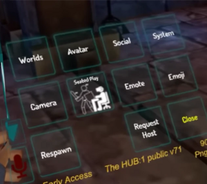 screenshot of the old quick menu