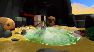 The titular spring at spawn.