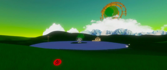 Laputa appearing sideways due to rotation errors caused by the update.