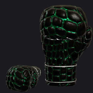 VRC BOXING glove - CrocLeather Green.gif